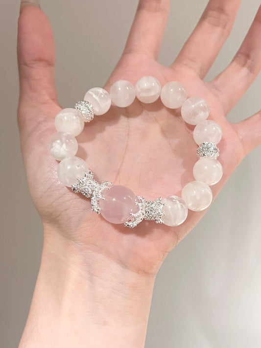 Strawberry Rose Quartz Bracelet – Love & Emotional Healing