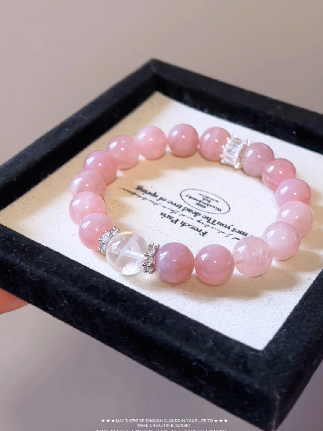 Attract Love Find love-High-end pink crystal bracelet