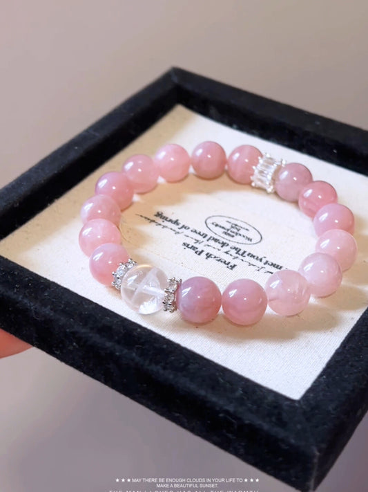 High-end pink crystal bracelet
