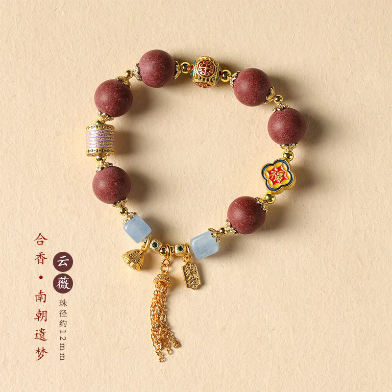 Chinese Herbal Medicine Hexiang Incense Bead Citrine Healing Bracelet