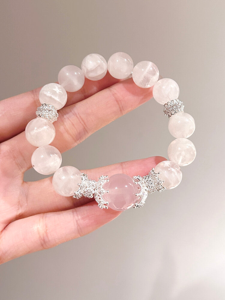 Strawberry Rose Quartz  Bracelet – Love & Emotional Healing