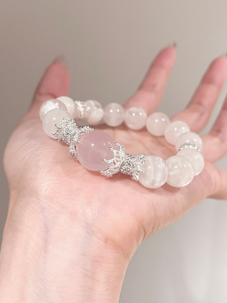 Strawberry Rose Quartz  Bracelet – Love & Emotional Healing