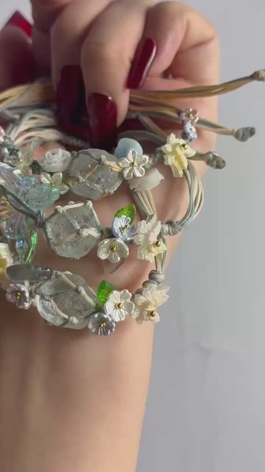 Nature's Gift - Natural Crystal Stones | Crystal Beaded Bracelet
